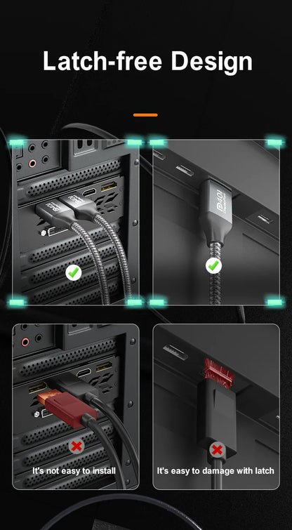 Cable DisplayPort 2.1 | ULT-unite | 4K / 240Hz | 2 metros | 40Gbps | CTE-CAB-13