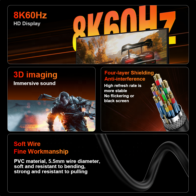 Cable DisplayPort 1.4 | ULT-unite | 4K / 165Hz | 1m / 2m | CTE-CAB-18