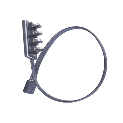 Hub / Concentrador PWM de 4 Pines para Ventiladores de PC | 4 Puertos / 5 Puertos | CTE-HUS-05
