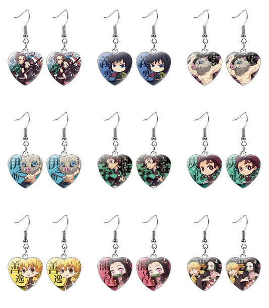 Aretes | Demon Slayer / Kimetsu no Yaiba | Set de 2 Aretes | 9 Estilos | CZG-ARE-04