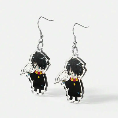 Aretes de Harry Potter - Lechuza | Set de 2 Aretes | Metacrilato | CZG-ARE-05