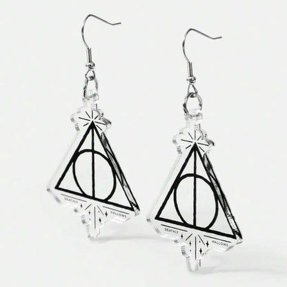 Aretes de Harry Potter | Reliquias de la Muerte | Set de 2 Aretes | Metacrilato | CZG-ARE-06