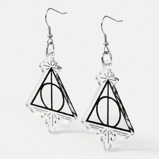 Aretes de Harry Potter | Reliquias de la Muerte | Set de 2 Aretes | Metacrilato | CZG-ARE-06