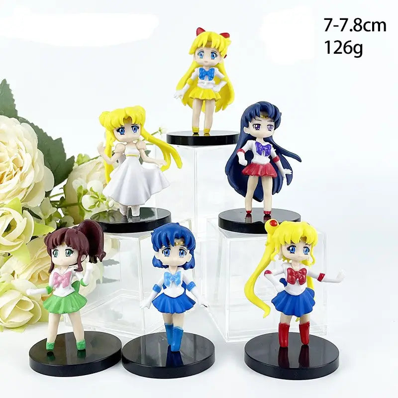 Set de 6 Figuras de Sailor Moon | 7~7.8cm | PVC | CZG-FIG-08