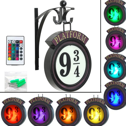 Lámpara | Harry Potter - Plataforma 9 3/4 | 20cm x 15cm | Luz Amarilla / RGB | CZG-LMP-01