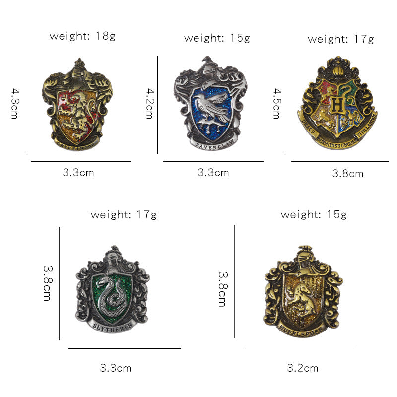 Pines - Harry Potter | 5 Pack - Hogwarts / Gryffindor / Hufflepuff / Slytherin / Ravenclaw | CZG-PIN-01