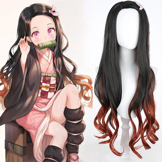 Peluca de Nezuko Kamado | Demon Slayer / Kimetsu no Yaiba | Cosplay | CZG-PLC-01