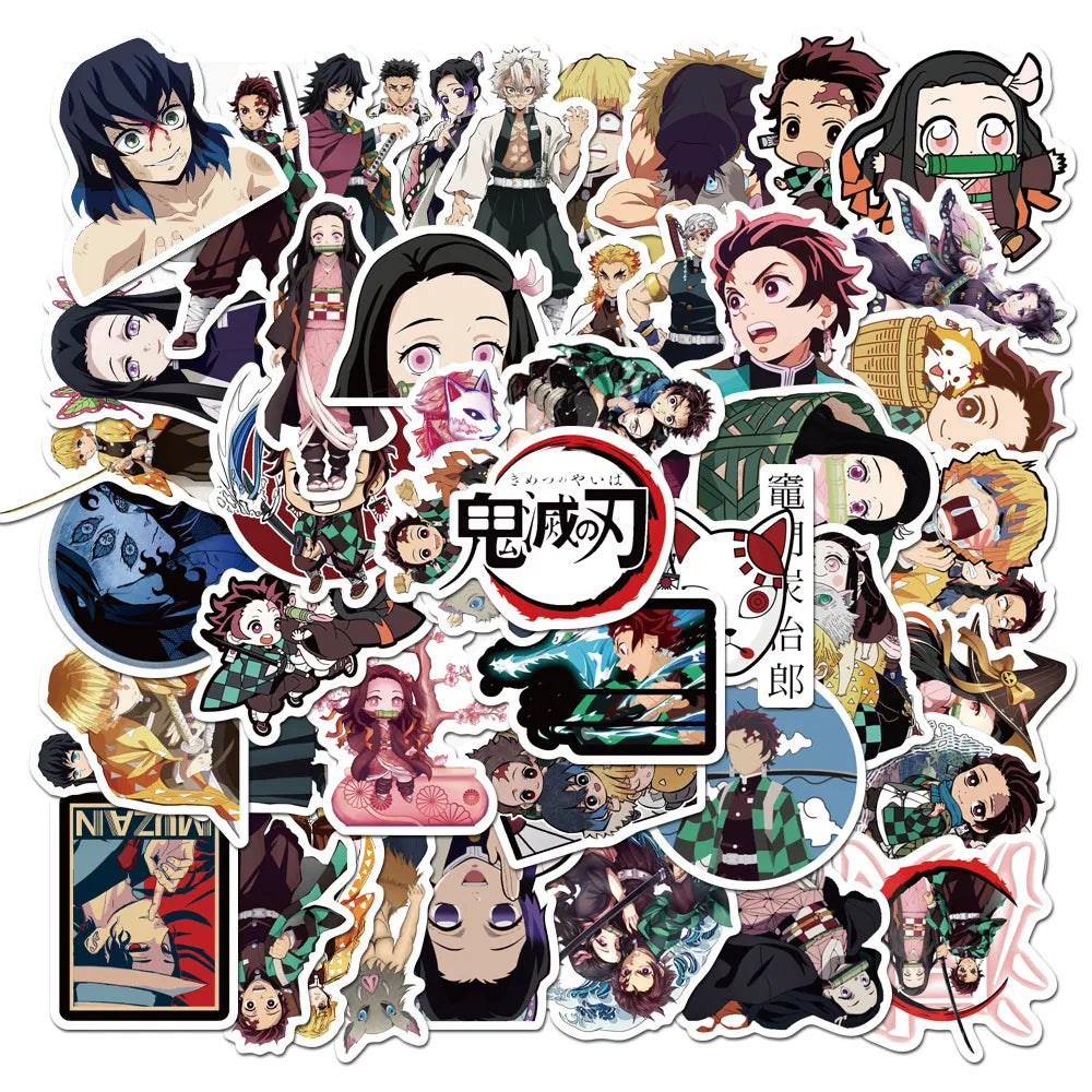 Stickers / Postales de Demon Slayer / Kimetsu no Yaiba | 50 Pack | Anime | CZG-PST-02