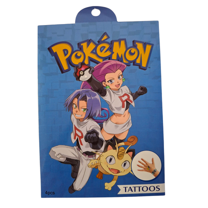 Tatuajes Temporales | Pokémon | Incluye 4 Láminas Diferentes | CZG-TTO-10