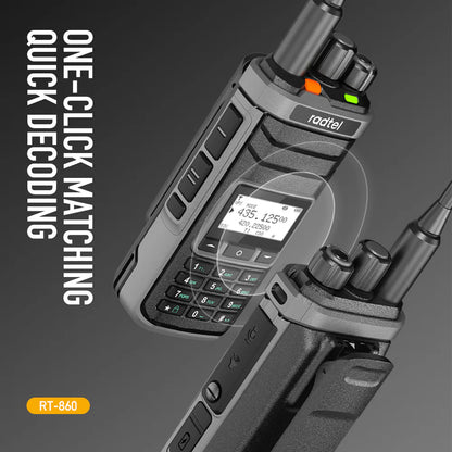 Radio de Comunicación Radtel RT-860 | UHF / VHF / CB / AM | 5W | USB C | Análogo