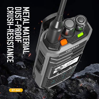 Radio de Comunicación Radtel RT-860 | UHF / VHF / CB / AM | 5W | USB C | Análogo