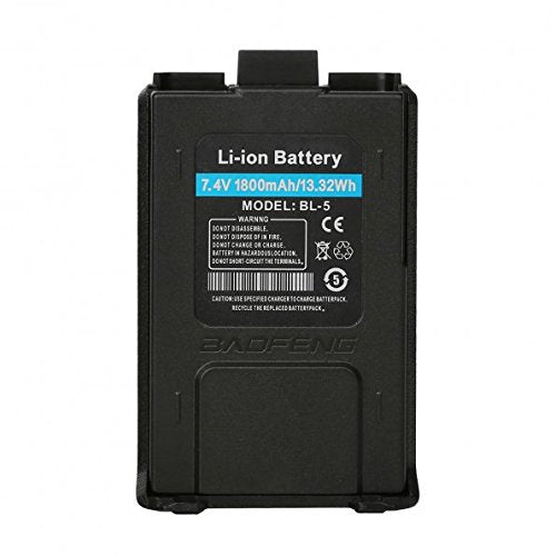 Batería BL-5 para Radios de Comunicación Baofeng / Retevis | UV-5R / RT-5R | 7.4V / 1800mAh | CRC-BA-01
