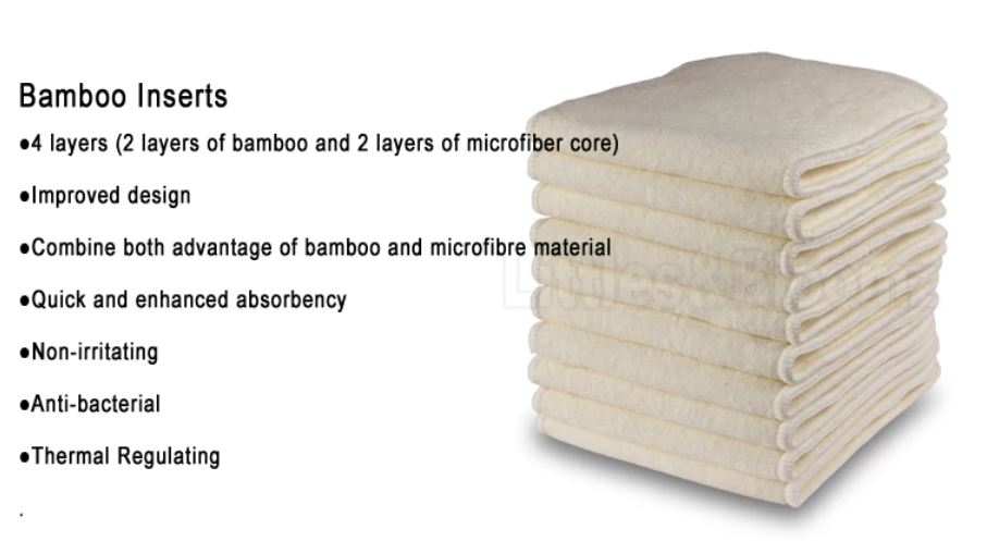 Insertos para Pañales de Tela | Microfibra / Carbón / Bamboo  | Reutilizables | Absorbentes