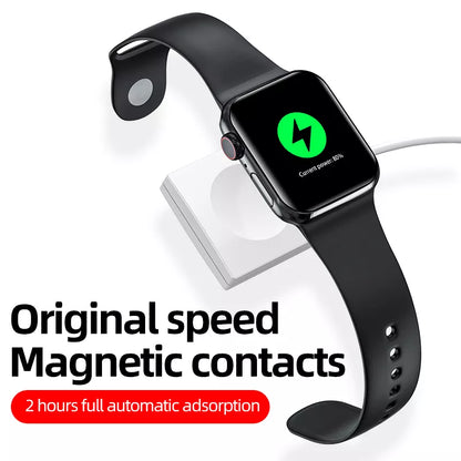 Cargador Magnético MX2E2AM/A(R*) para Apple Watch | 2.5W | USB Tipo A | 1 Metro | Negro / Blanco | CCE-CAR-03