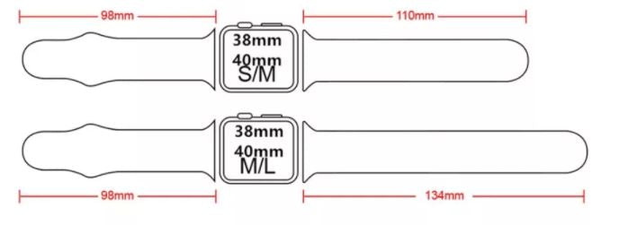 Repuesto de Brazalete para Apple Watch | 38mm / 40mm / 41mm | Tamaño Estándar y Alargado | Blanco | CCE-COR-10
