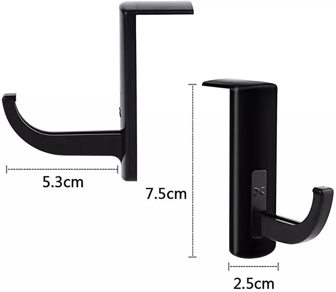 Holder para Audífonos / Headsets | Incluye Cinta Adhesiva de Doble Cara | Negro | CCE-HLD-03