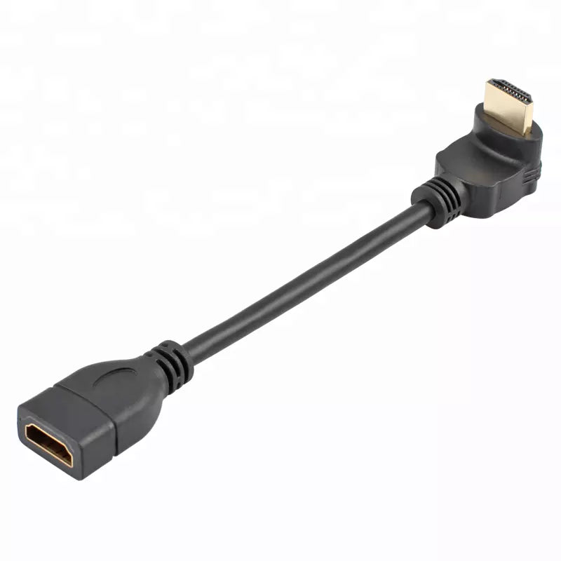 Cable de extensión HDMI de 90 grados tipo L HDMI macho a hembra Cable  adaptador de cable de extensión de codo 4K HD (0.5m/1.6ft)