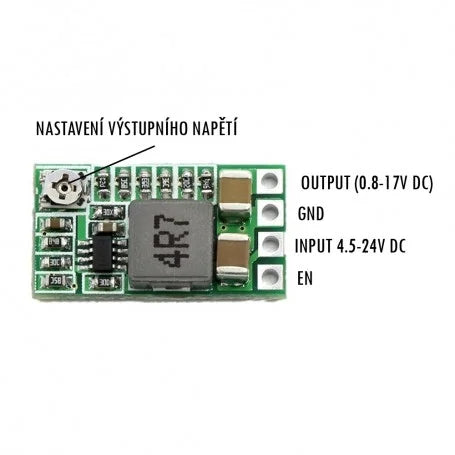 Módulo - Mini Fuente de Alimentación / Convertidor DC-DC Reductor | Ajustable 0.8V - 17V | 3A | CE-ARD-03