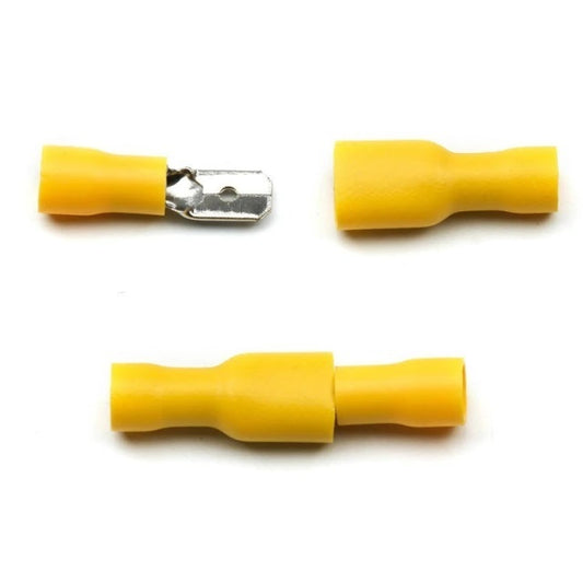 Terminal Aislado de Conexión Rápida para Cable 10-12 AWG | Accesorio para Empalme Eléctrico | 2 Pack / Macho + Hembra | CE-EMP-05