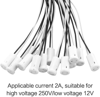 Base/Socket para Bombillos G4 | 17cm | Blanco-Negro | CE-LED-08