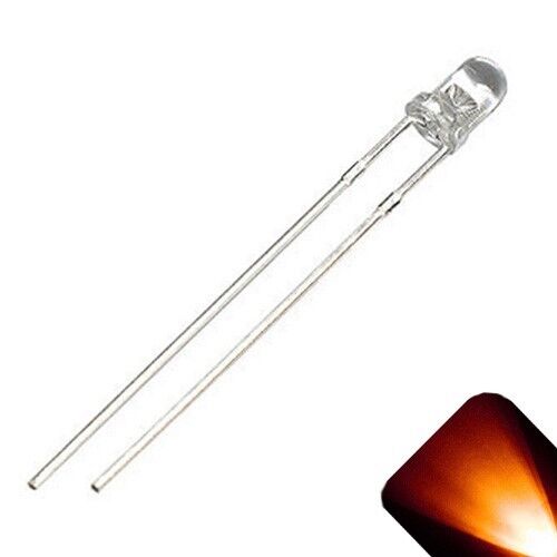 LED / Diodo Emisor de Luz | 10 Pack | Naranja | Súper Brillante | 3mm | CE-LED-14