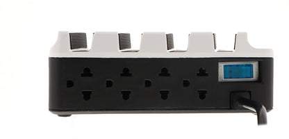 Regulador de Voltaje Forza FSP-4412USB | 4 Tomacorrientes NEMA + 4 Puertos de Carga USB | 1300W | CE-REG-01