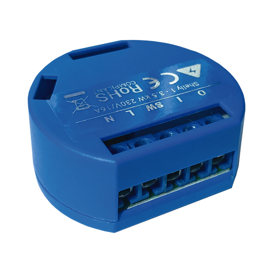 Shelly 1 | Relevador / Interruptor Wi-Fi | Uso Industrial y Residencial | Compatible con Google / Alexa / Nube P2P y Control Local | CE-REL-03