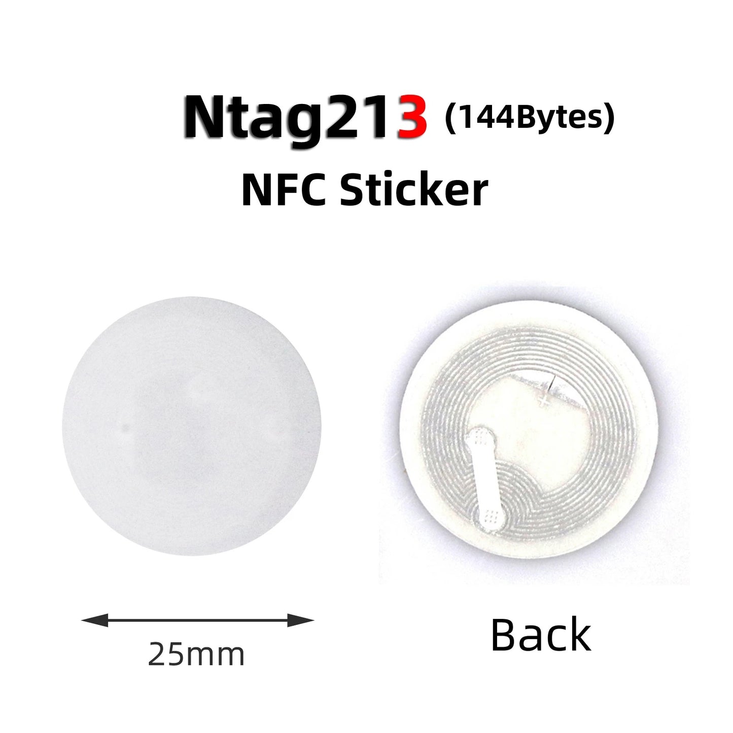 Sticker - Etiqueta NFC / NTAG213, 144 bytes