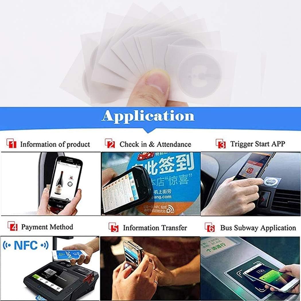 Sticker - Etiqueta NFC / NTAG216 | 868 bytes | Adhesivo / Adherible | Blanco | 2.5mm | CE-TAG-07