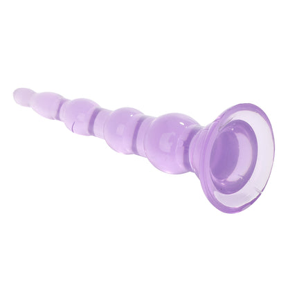 Plug Anal - Consolador Anal | 16.5cm | Violeta | 6 Cuentas | Silicona - Flexible | CJS-AP-01