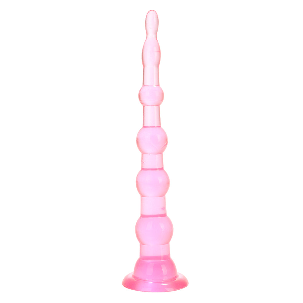 Plug Anal - Consolador Anal | 21cm | Rosado | 7 Cuentas | Silicona - Flexible | CJS-AP-02