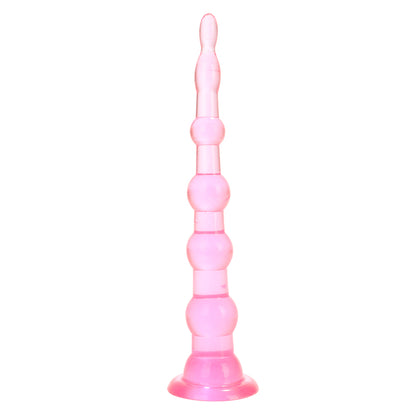 Plug Anal - Consolador Anal | 21cm | Rosado | 7 Cuentas | Silicona - Flexible | CJS-AP-02