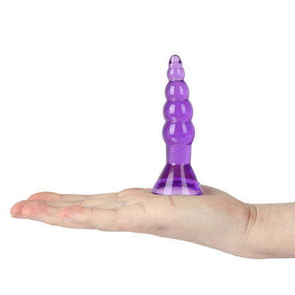 Plug Anal - Consolador Anal | 10.5cm / 2.5cm | Morado / Negro / Rosado / Celeste / Transparente | Silicona - Flexible | CJS-AP-07