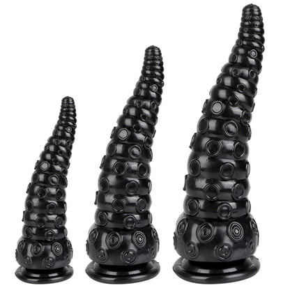 Butt Plug - Tapón Anal | S / M / L | Tentáculo | Negro | TPE | CJS-AP-38