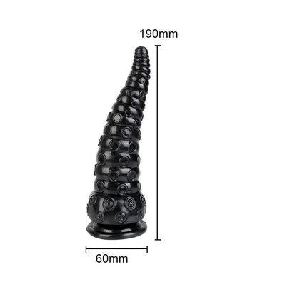 Butt Plug - Tapón Anal | S / M / L | Tentáculo | Negro | TPE | CJS-AP-38