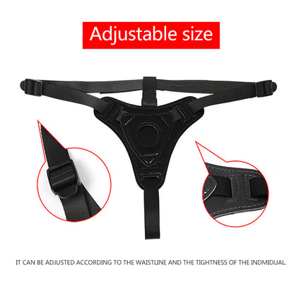 Strap On - Arnés | Incluye Consolador 14cm / 3cm | Negro / Violeta / Rosado | Ajustable | Silicona - Flexible | CJS-AR-01