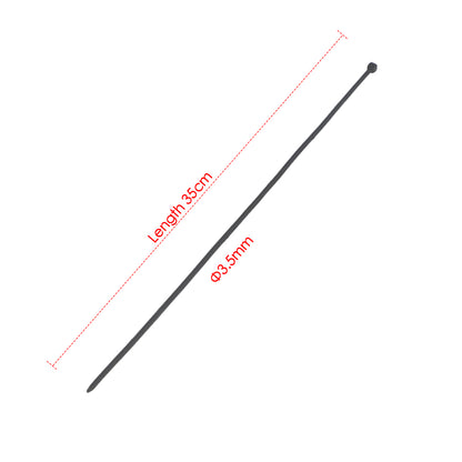 Catéter Uretral | 35cm x 3.5/4.5/5.5/7.5/9.5/11.5mm | Negro | CJS-CAT-01