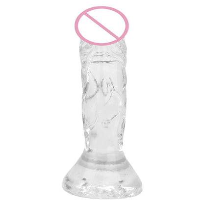 Dildo - Consolador | 12.5cm / 3cm | Rosado / Morado / Transparente | TPE - Flexible | CJS-CO-16