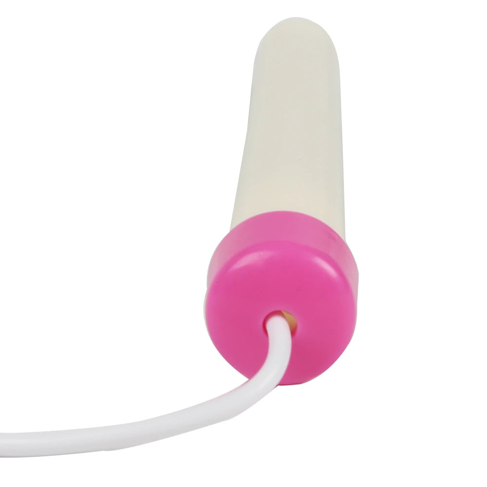 Dildo - Consolador | USB/Calentador | 13cm / 2cm | Blanco-Rosado | ABS | CJS-CO-18