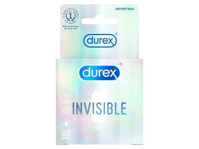 Condón / Preservativo Durex Invisible | 3 Pack | Lubricado | Látex Natural | CJS-CON-05
