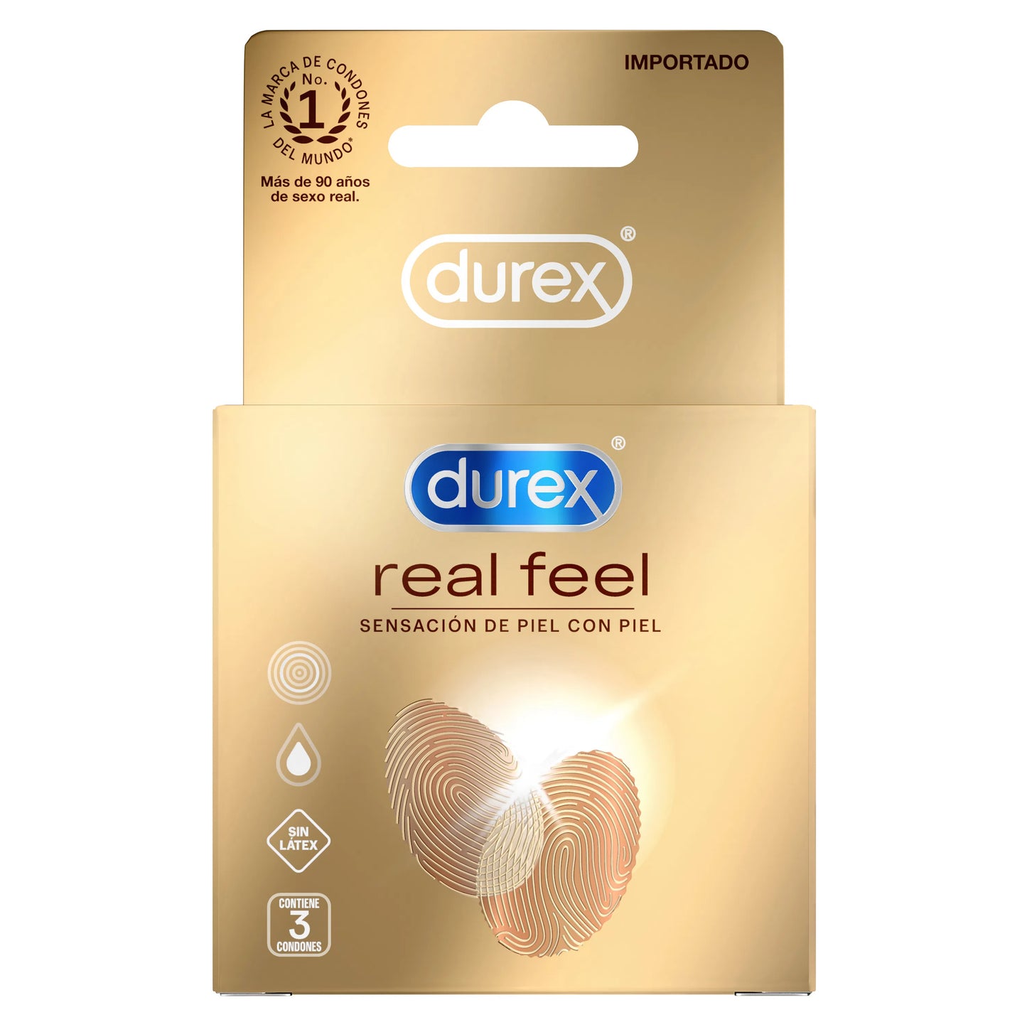 Condón / Preservativo Durex Real Feel | 3 Pack | Lubricado | Sin Látex | CJS-CON-08