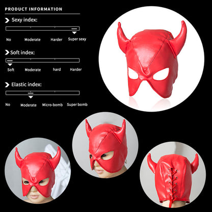 Máscara / Diabla | Rojo | BDSM |  CJS-MB-03