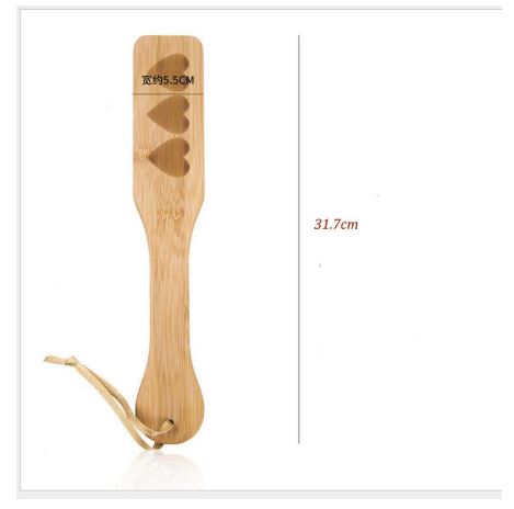 Paleta - BDSM | Bamboo - Rígida | 31.7cm / 5.5cm | Corazones | CJS-PA-02