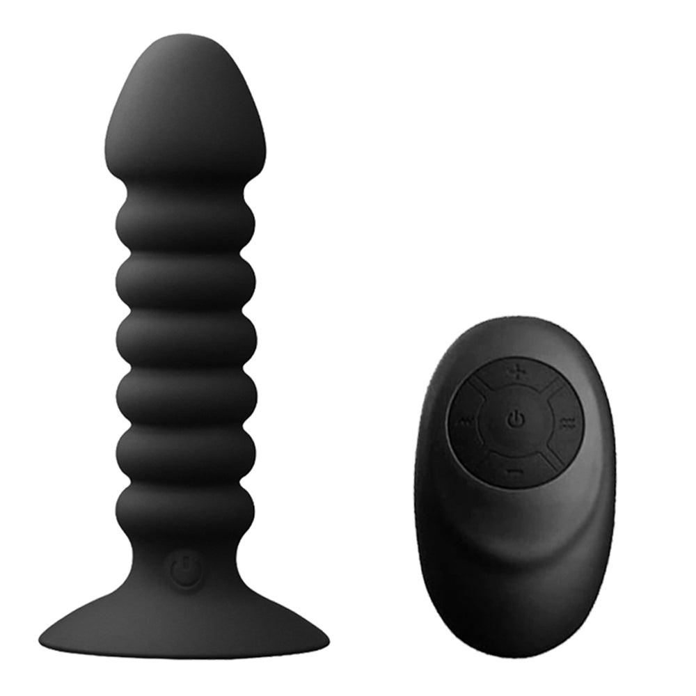 Plug / Vibrador Anal | Control Inalámbrico | Recargable / USB | 11.3cm / 2.8cm | Negro | Silicona | CJS-VI-21