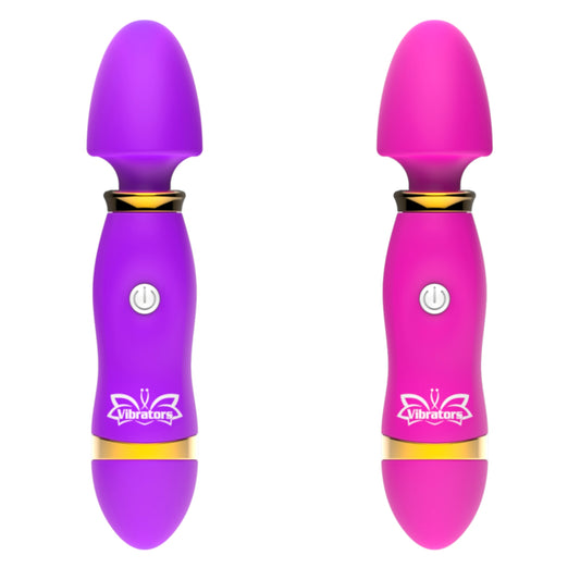 Vibrador | Recargable / USB | 14.2cm / 3.1cm | Rosado / Morado | Silicona | CJS-VI-22