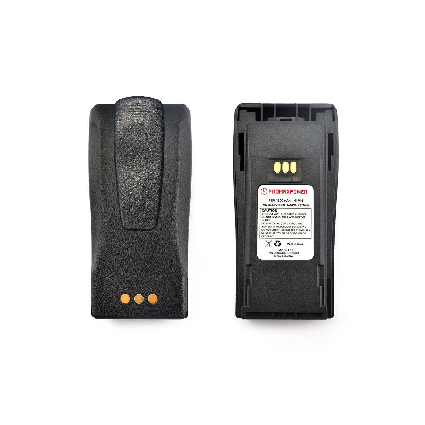 Batería NNTN4496(R*) + Prensa para Radios de Comunicación Motorola | EP450 / DEP450 | 7.2V / 1600mAh | CRC-BA-06
