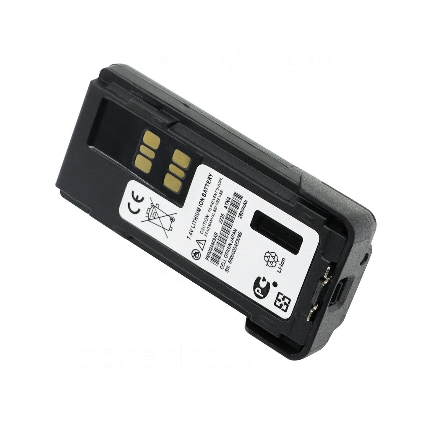 Batería PMNN4409(R*) + Prensa para Radios de Comunicación Motorola | APX / DEP / DGP | 7.4V / 2600mAh | CRC-BA-21
