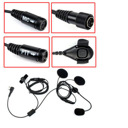 Manos Libres para Radios de Comunicación Baofeng / Kenwood / TYT / Retevis | Uso en Motocicleta / Casco | CRC-ML-11