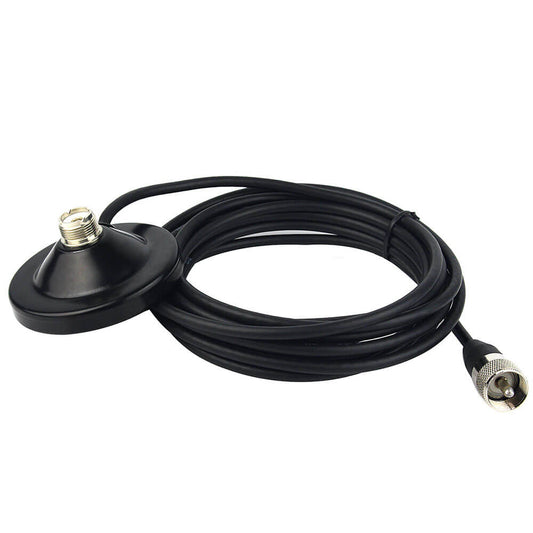 Soporte Magnético MS75 + Cable RG58 | PL259 - SO239 | 4m | CRC-SPM-01