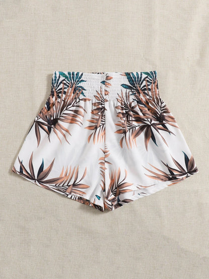 [Liquidación] Short Pierna Ancha | Estampado Tropical | L | Poliéster | CRD-SHR-02